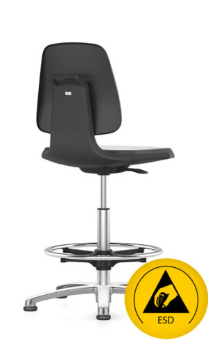 ESD 9121E Labsit 3 paaukštinta antistatinė kėdė su pėdutėmis