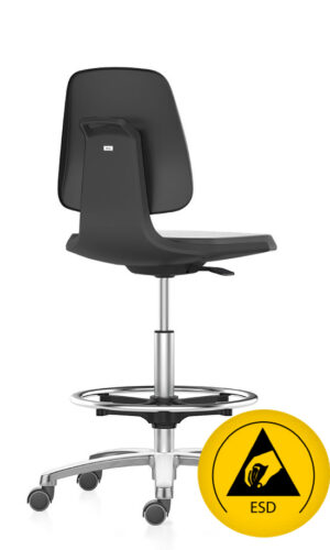 ESD 9125E Labsit 4 paaukštinta antistatinė kėdė su ratukais